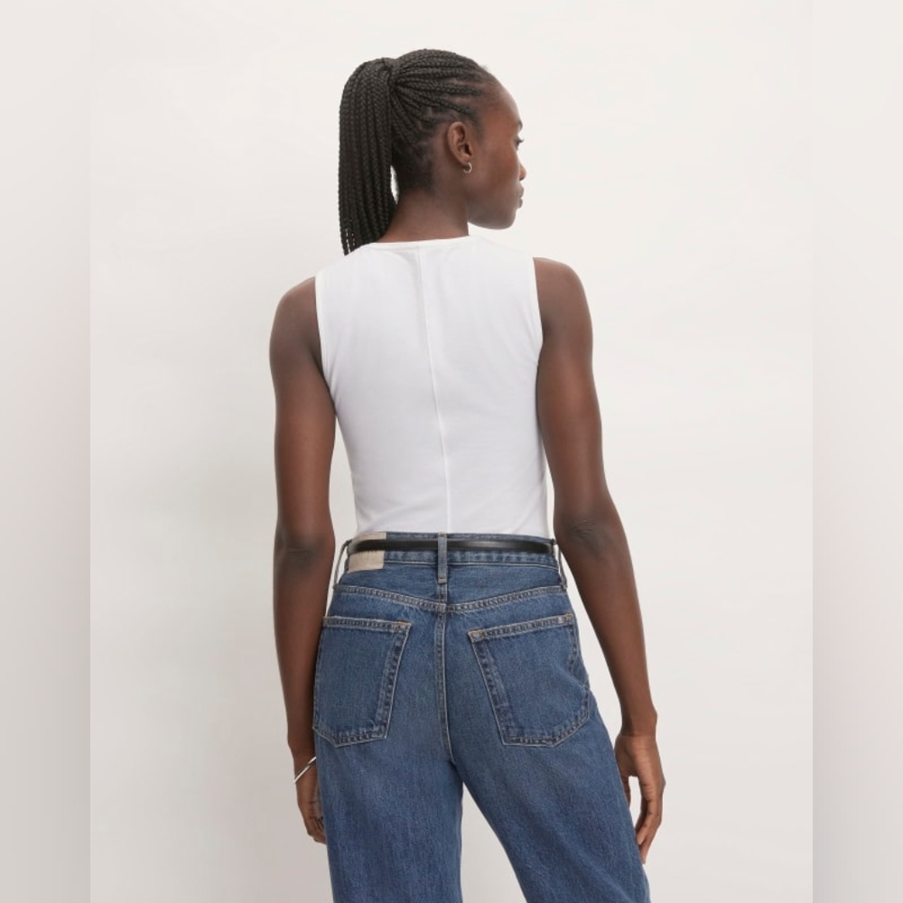 Everlane White Supima Tank Top Muscle cut - Picture 2 of 8